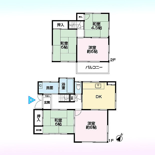 北区奈良町(5DK)の間取り