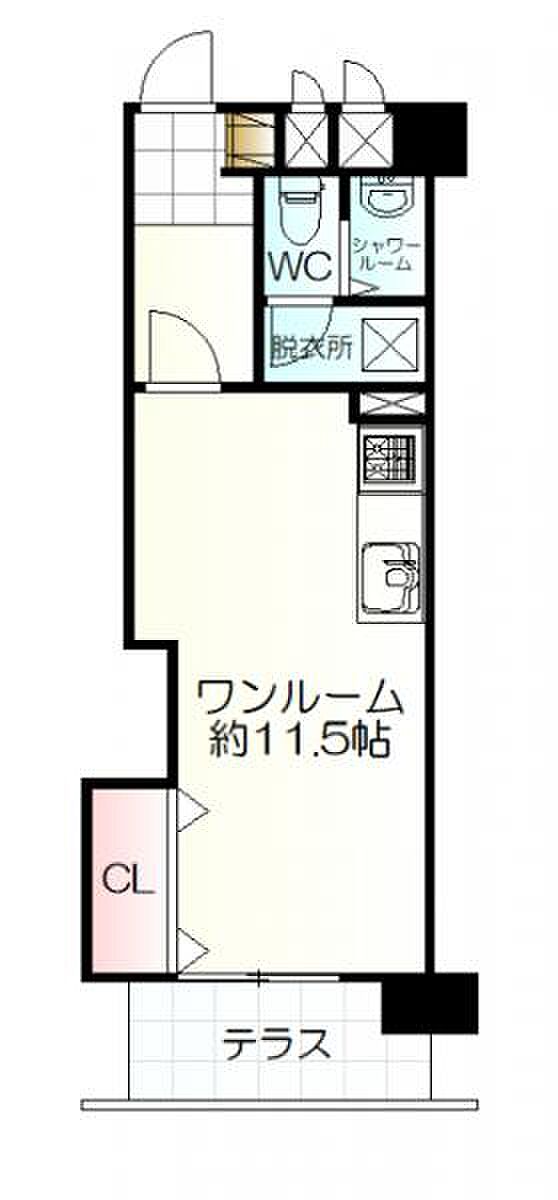 ダイアパレス北六番丁　Ａ棟(1R) 1階の間取り