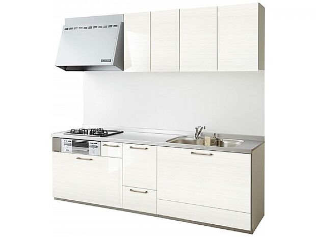 【同仕様写真】新品交換する永大産業製のキッチンです。キッチンは幅約255cmと広々しています。
