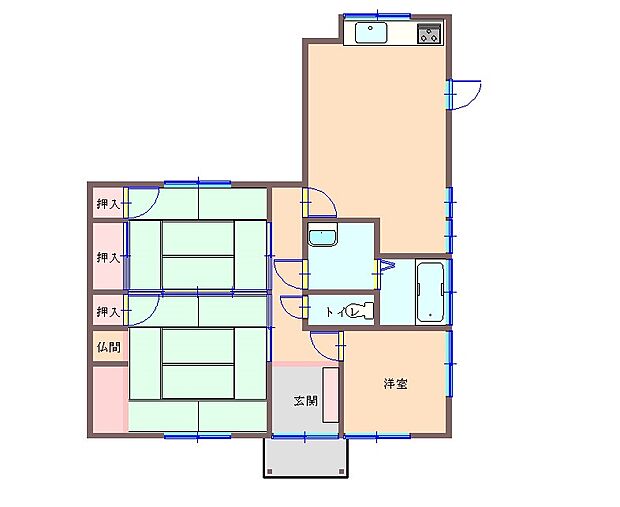 平成4年1月築・木造平家建・建物面積79.83m2（24.14坪）です。水回りの交換を中心としたリフォームでリフレッシュしますのでさわやかに新生活をスタートできますよ。