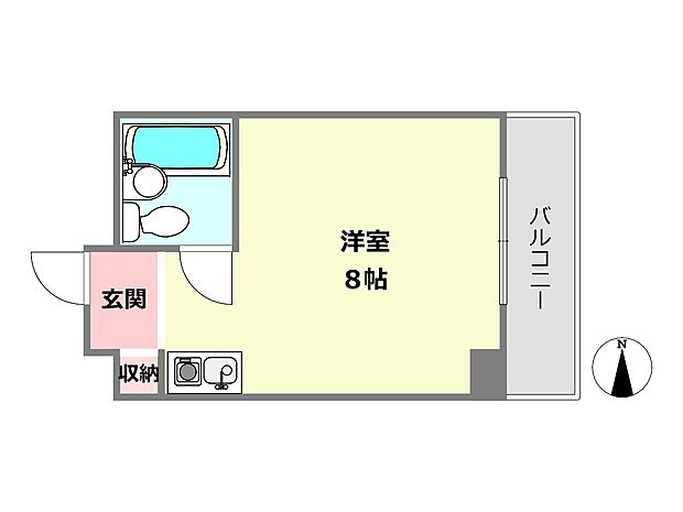 ヴェルドール塚口(1R) 3階の間取り