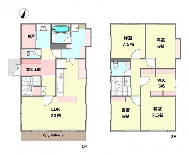 西宮市苦楽園四番町中古戸建(4SLDK)の間取り