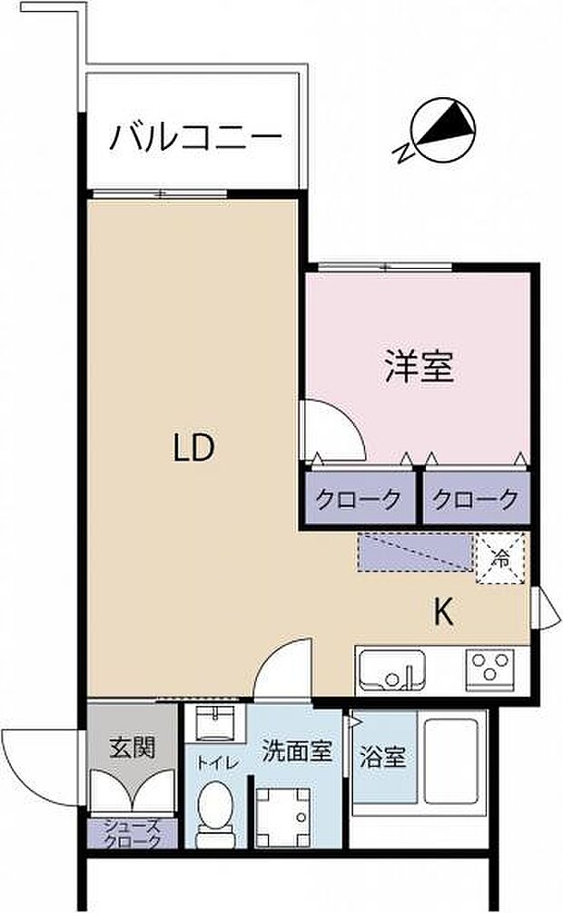 四ッ谷ユニハイツ(1LDK) 2階の間取り