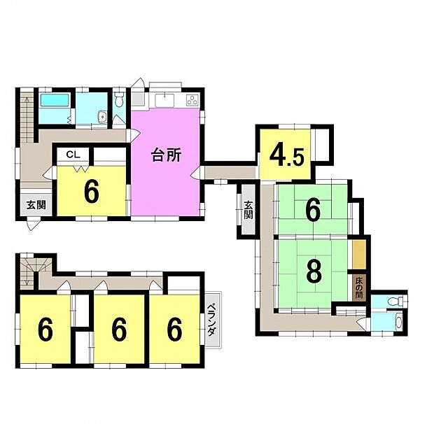 ■7LDK　■建物面積延：187.77平米(56.80坪)