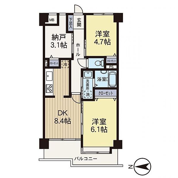 【間取り図】爽やかな陽光がもたらす光と風を贅沢なまでに感じる暮らしがここに始まります。