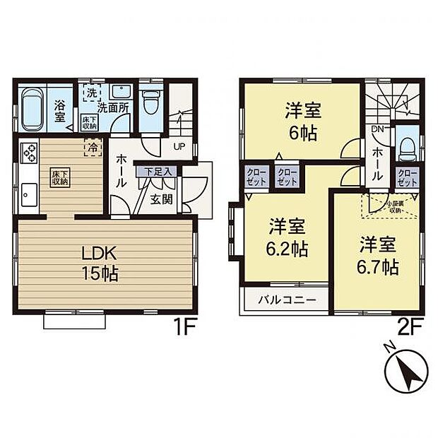 【間取図】時間のゆとりと空間、暖かな陽光がもたらす光と風を独占してください。ここから新しい暮らしが始まります。