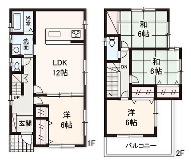 リフォーム済！全居室6帖以上あるゆとりの4LDK！カースペース2台分有り(車種による)。