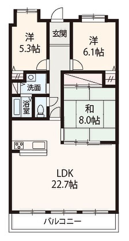 高層階で眺望良好な3LDK！全居室に収納付きでお部屋が片付き、空間を有効的にご活用いただけます。