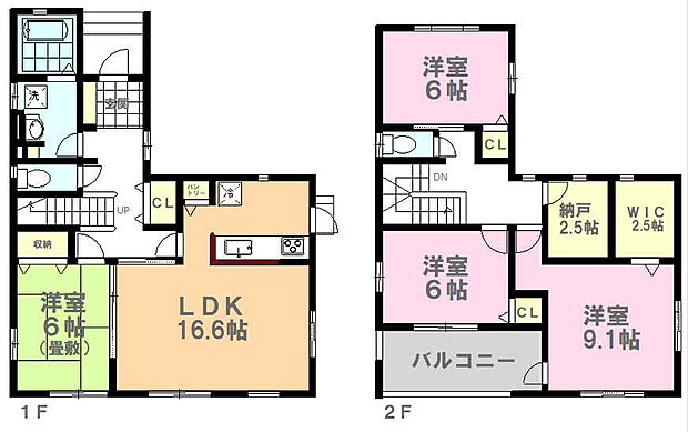 宇都宮市宮の内三丁目　中古戸建(4LDK)の間取り