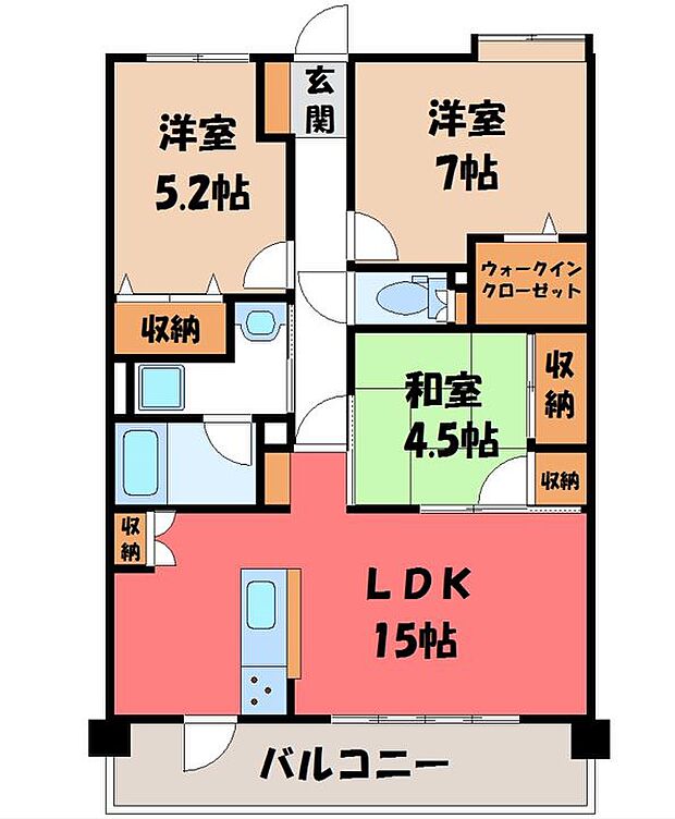 グランセリオ一条(3LDK) 5階/503の間取り