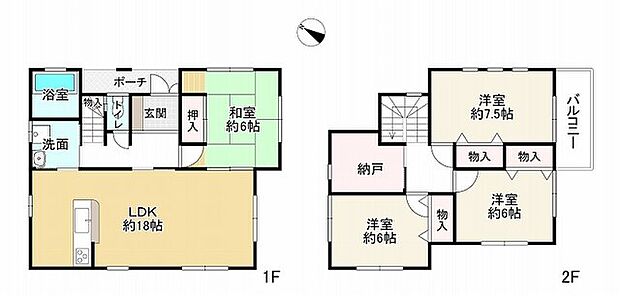 ＪＲ播但線 砥堀駅まで 徒歩15分(4LDK)の間取り