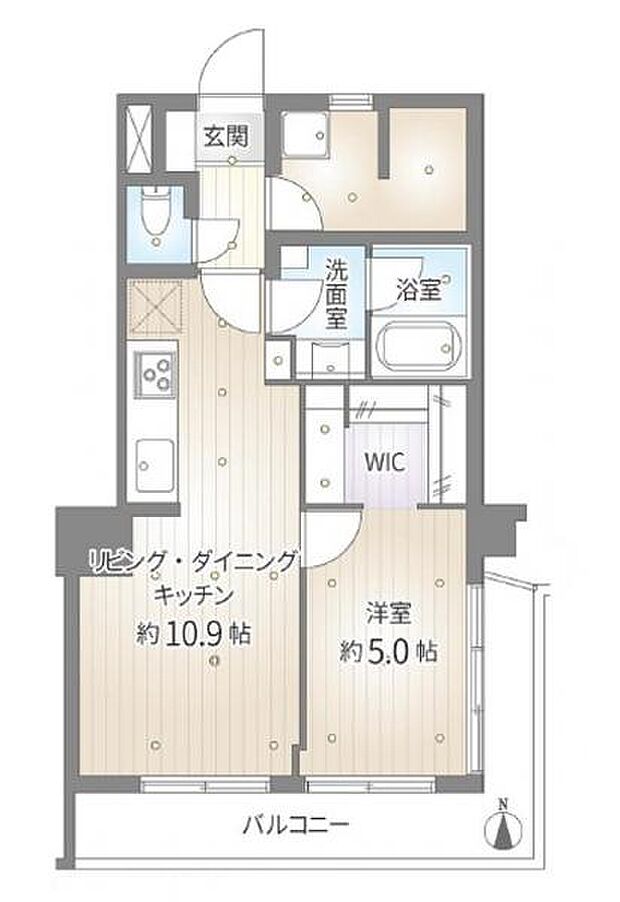 キャニオンマンション板橋(1LDK) 10階の間取り