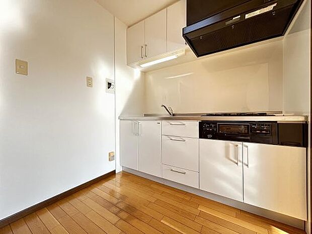 空間効率がよく、お部屋を広々と使える壁付けキッチンです。 