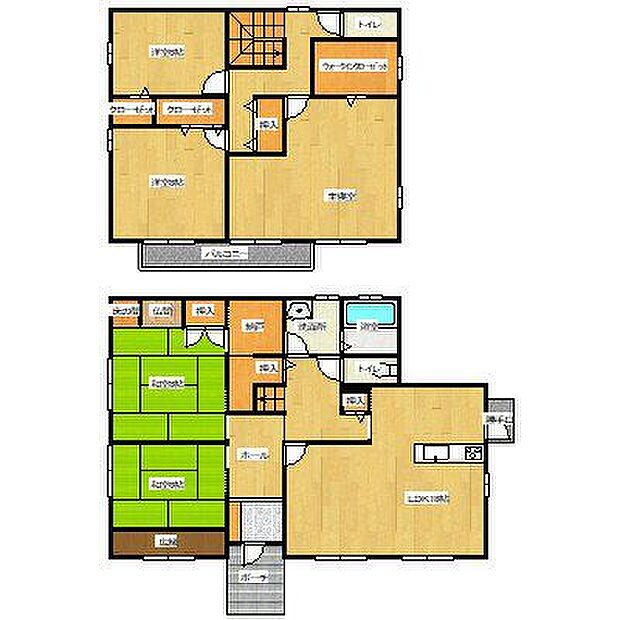 中古戸建　東岐波(5SLDK)の間取り