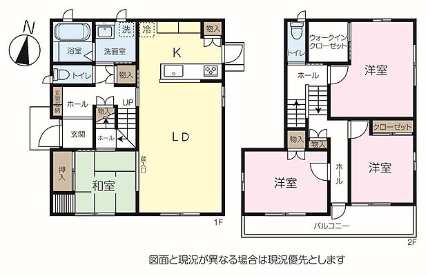 犬山市栗栖瀬ノ上　中古戸建(4LDK)の間取り