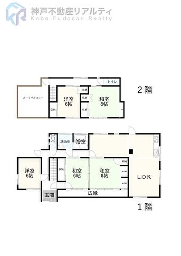 里山町(5LDK)の間取り