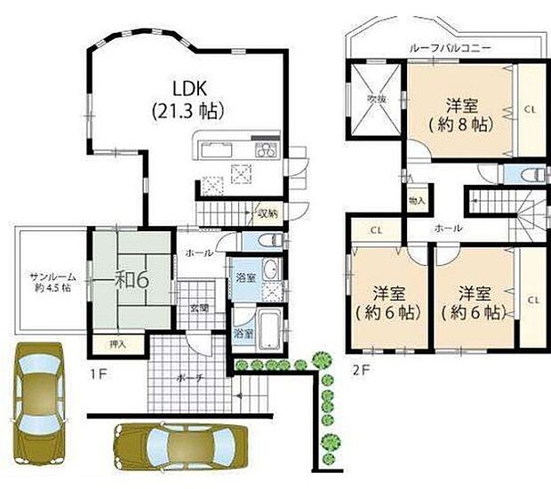 井吹台東町(4LDK)の間取り