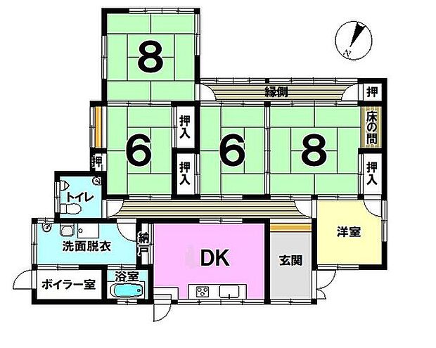 中津川　中古戸建(5LDK)の間取り