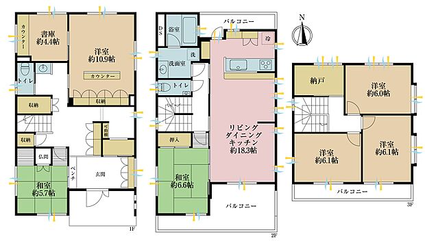 6ＳＳＬＤＫ、土地面積138．85平米、建物面積167．17平米