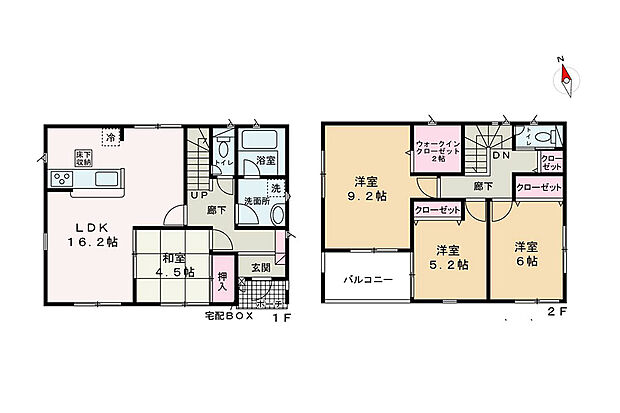 中古一戸建　寒川町倉見(4LDK)の間取り