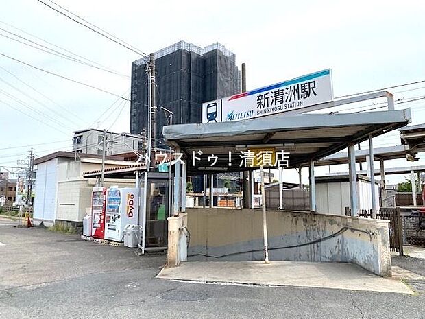 新清洲駅名鉄名古屋本線　新清洲駅　普通・準急・急行・快急が停車。豊橋方面　始発5:27　終電24:03　岐阜方面　始発5:30　終電24:15　約10分に1本有ります！ 1390m