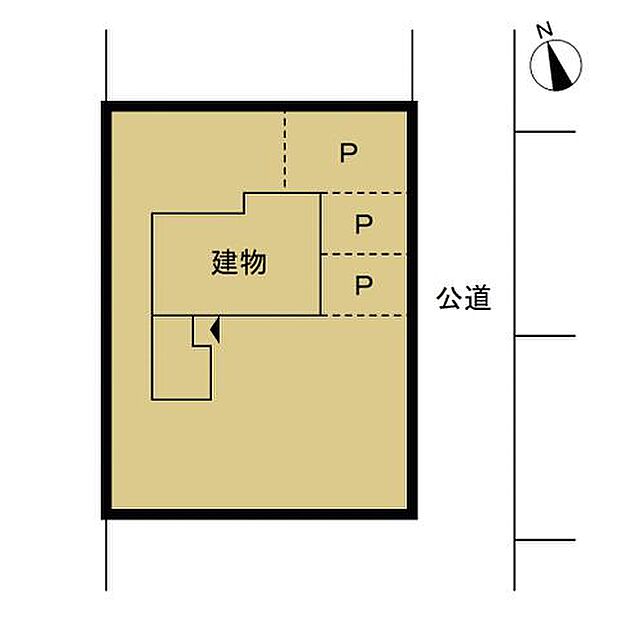 現在の駐車場は車庫前ですが、一部門塀を解体し並列で3台駐車可能に致しました。