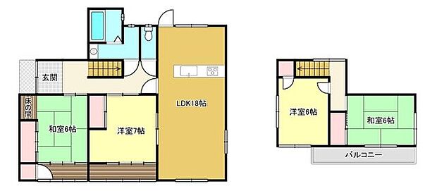 旭台4丁目　中古戸建(4LDK)の間取り