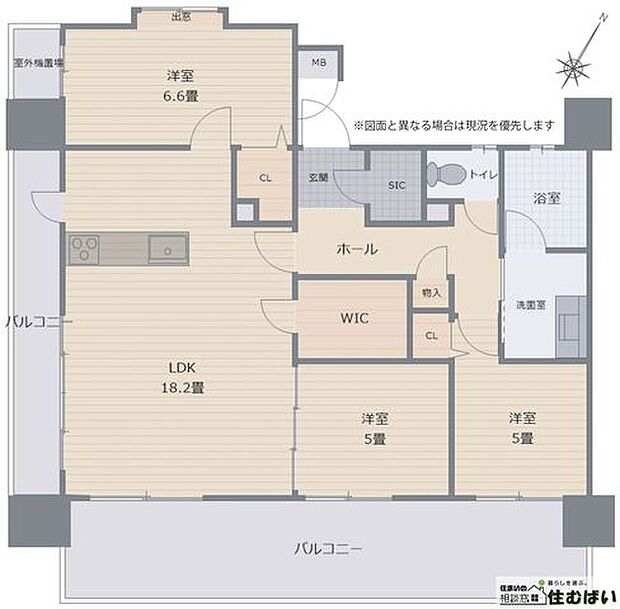 大容量の収納力で生活感ゼロが目指せます！全居室フローリング仕様で家具設置やお掃除も楽々♪角部屋ならでは、全居室窓付きの明るく開放的なお住まいです☆