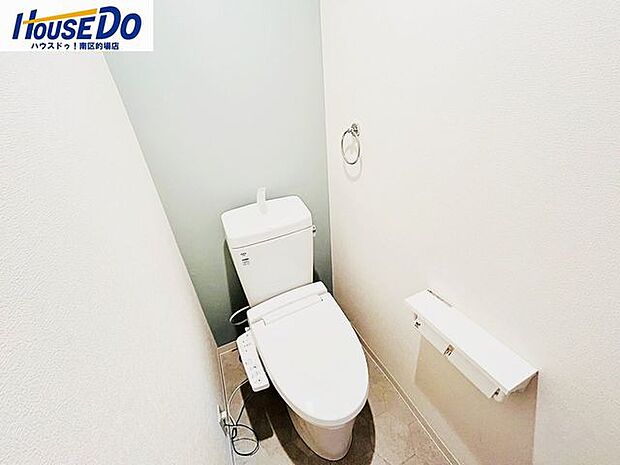 寒い時期でも便座がヒヤッとしないウォシュレット機能付きトイレ。