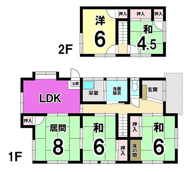 ◆◆戸畑区菅原　5DK中古戸建て◆◆　徒歩圏内に商業施設多数有り♪買い物に便利な立地です♪