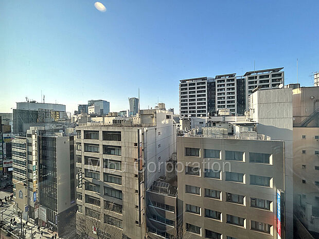 渋谷の街並みを眺めることができるプライベート空間