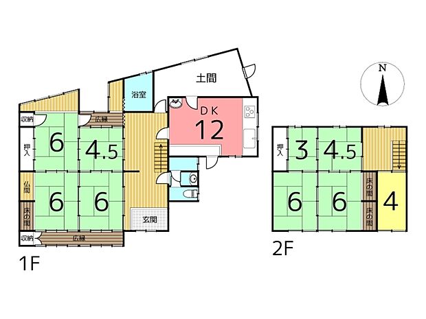 中古 戸建て(9DK)の間取り