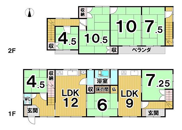 東15条南4丁目　中古戸建(7LDK)の間取り