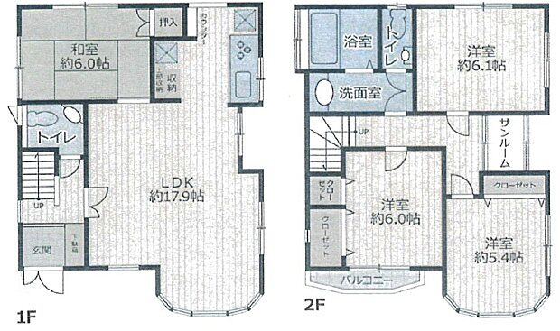 関町南(4LDK)の間取り