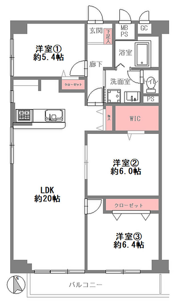 朝日プラザ四天王寺(3LDK) 7階/704のその他画像