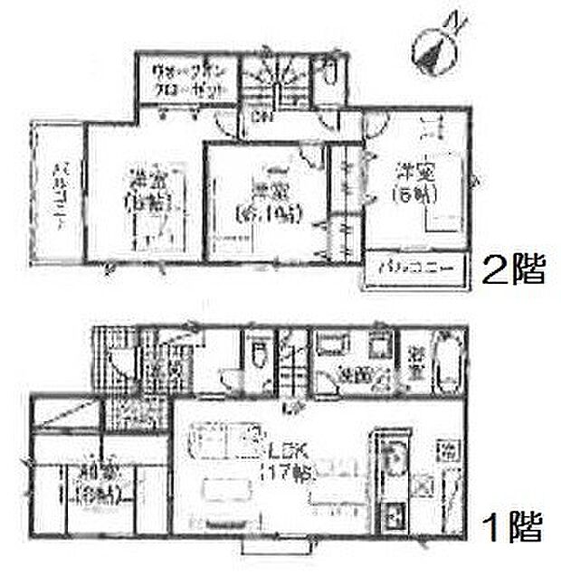 取手市ゆめみ野5丁目　中古戸建(4LDK)の間取り