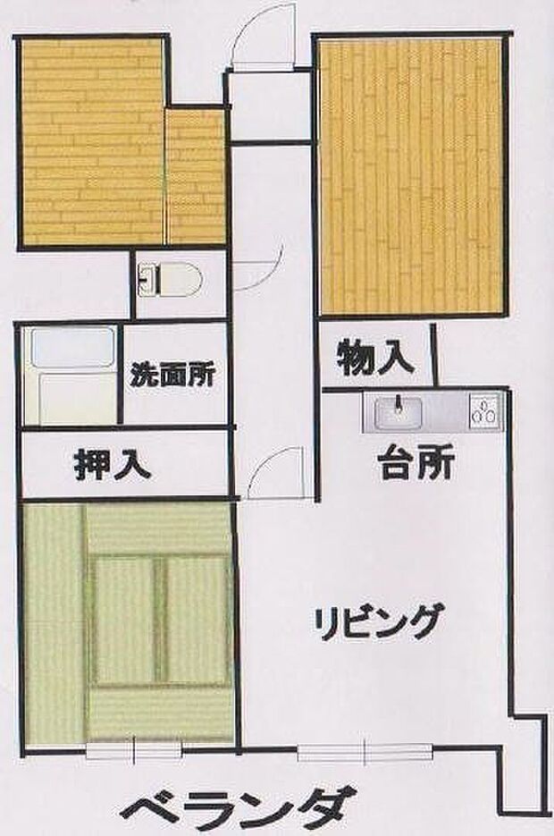 取手中央タウンC棟(3LDK) 7階の間取り