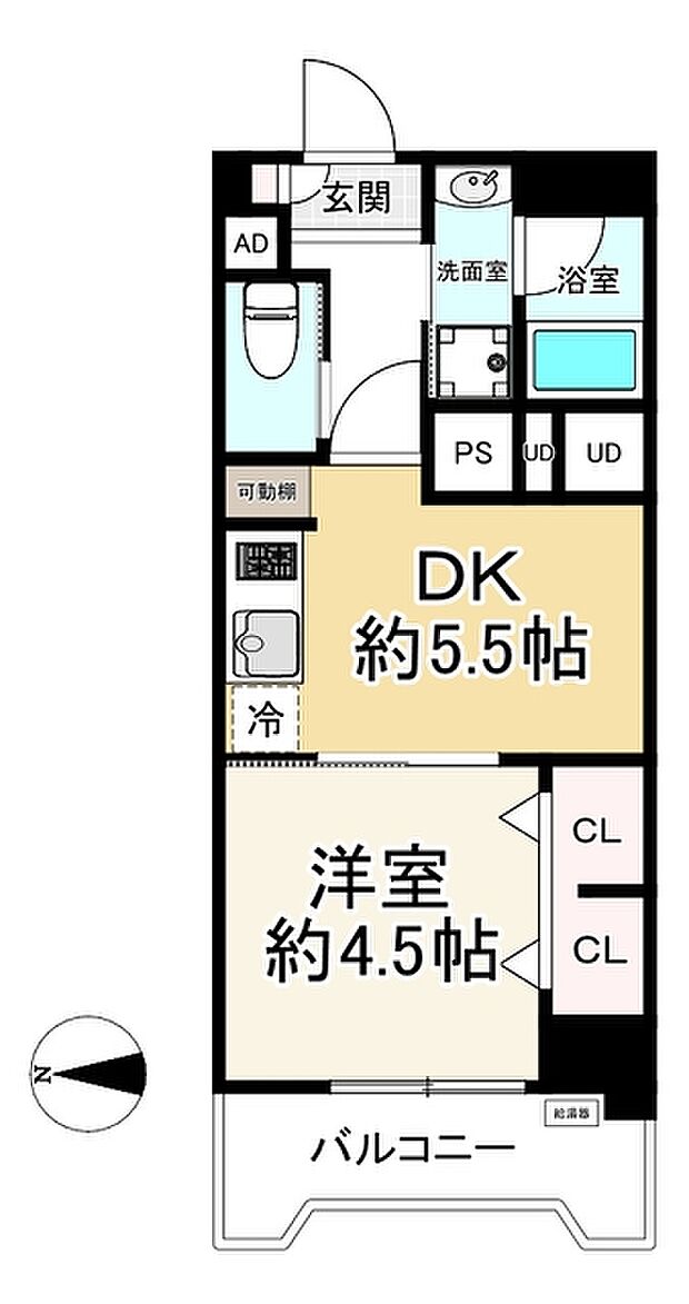 藤和亀有コープ(1DK) 9階の間取り