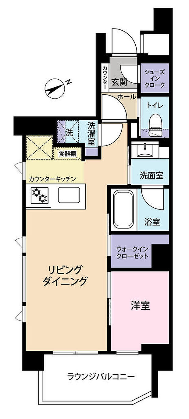 グラサージュTOKYO　CENTER　PORT(1LDK) 5階の間取り