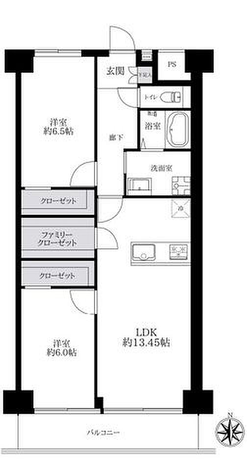 LDKには収納豊富なファミリークローゼットがあり、掃除用具や季節ごとの電化製品などが収納でき、整頓されたキレイなお部屋を保てます。