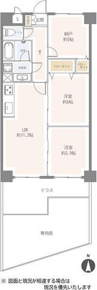 洋室2部屋はどちらも間仕切り戸となっており、開放する事でリビングと繋げて広々とご使用いただけます。