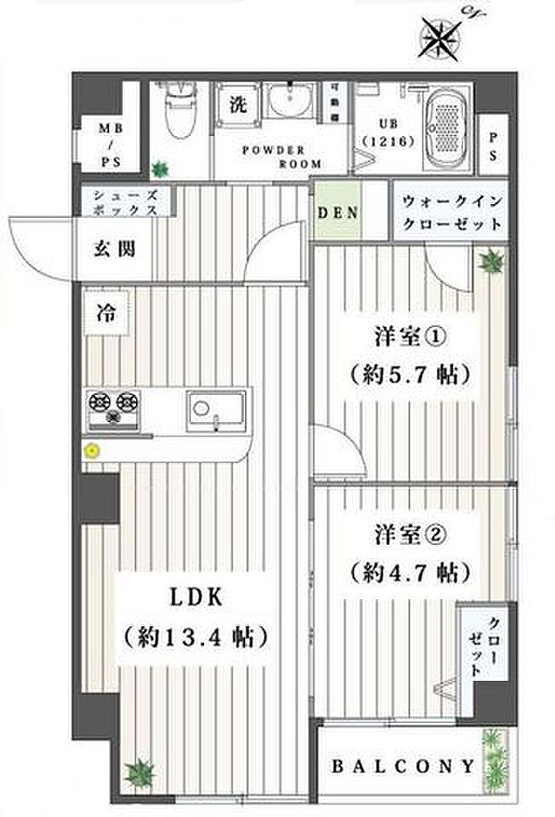 効率の良い家事同線を追求した水回り集中設計。各所に収納を設けた暮らしやすいプランです。収納がしっかりあるのも嬉しいポイント♪