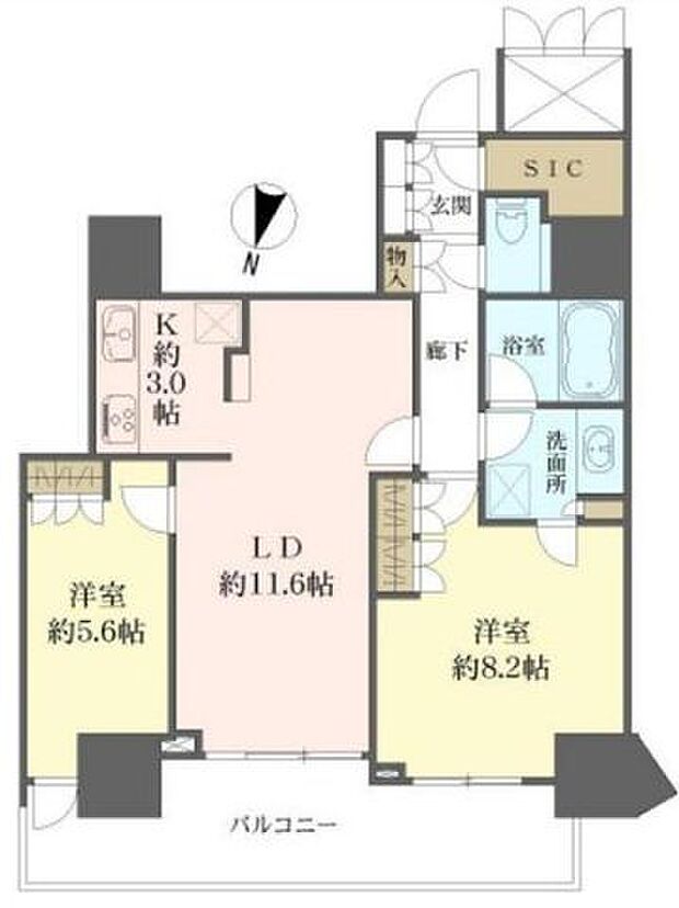 効率の良い家事同線を追求した水回り集中設計。各所に収納を設けた暮らしやすいプランです。