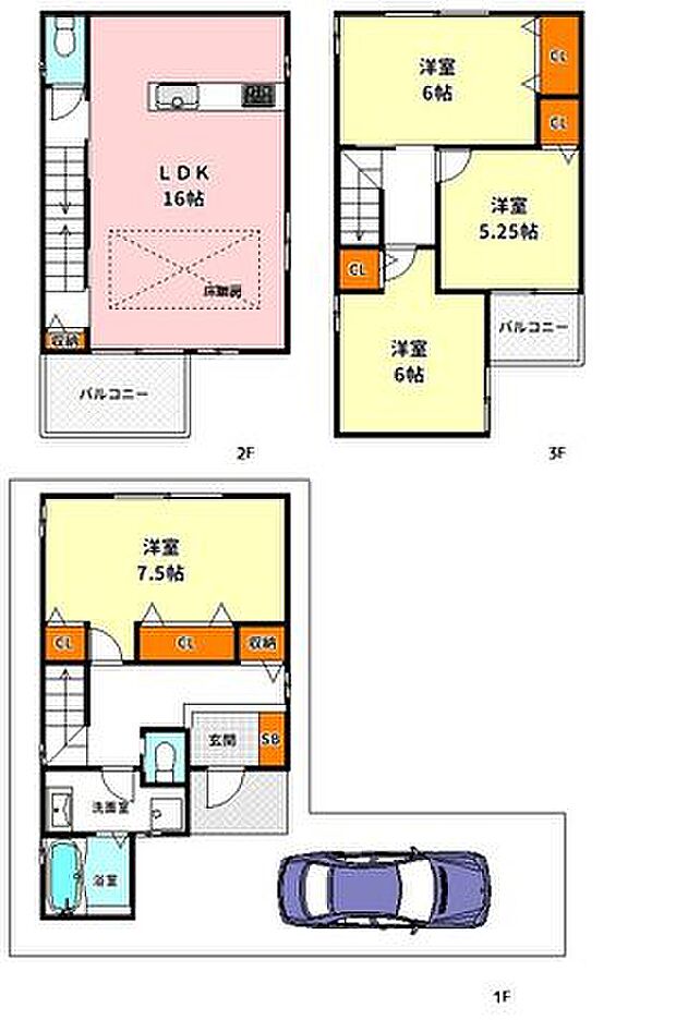 三津屋南1丁目中古戸建(4LDK)の間取り