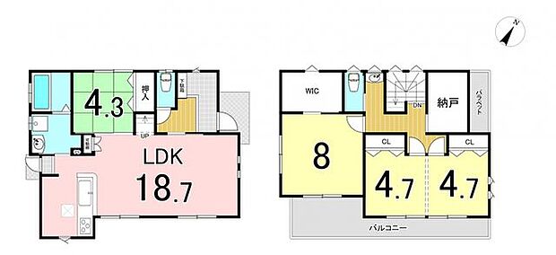 中古戸建　千ヶ瀬町1丁目(3SLDK)の間取り