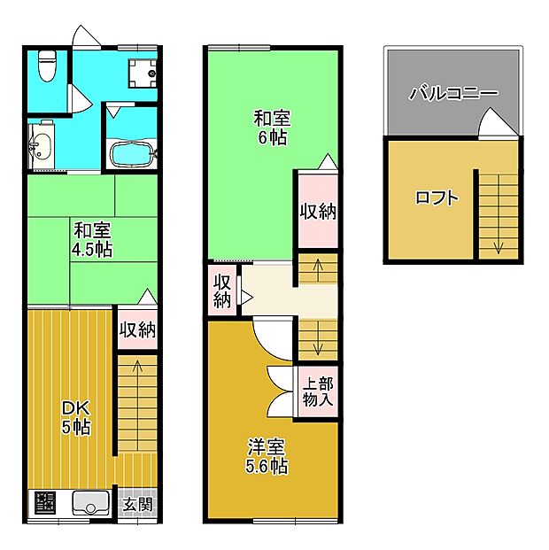 大阪市東成区大今里4丁目(3DK)の間取り