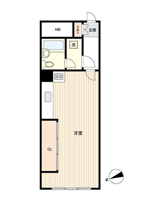 舟入コータース(1R) 4階の間取り