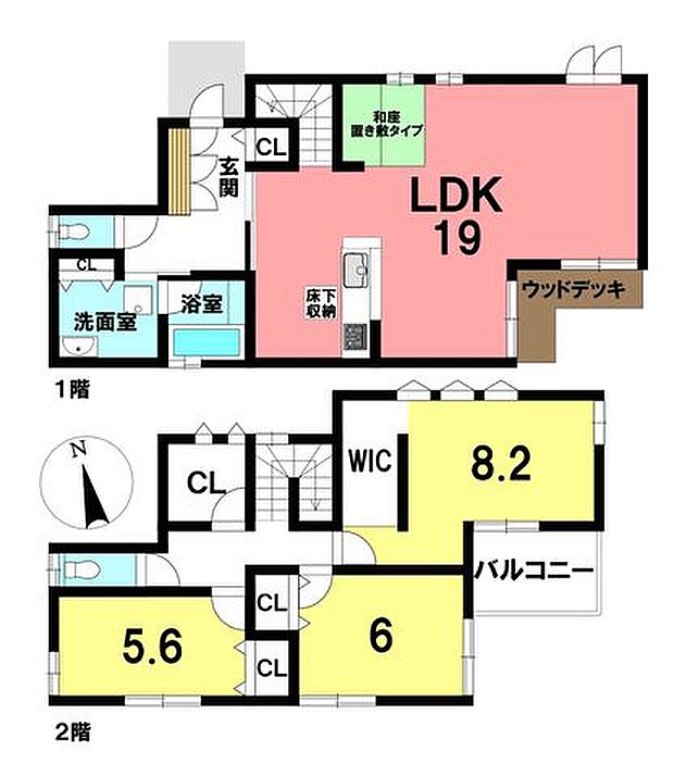 横根町後田　中古戸建(3LDK)の間取り