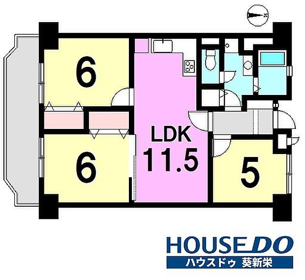 覚王山アーバンライフ(3LDK) 7階の間取り