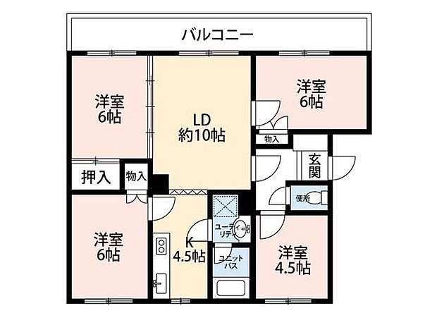 パーソナルハイツ北都(4LDK) 1階の間取り